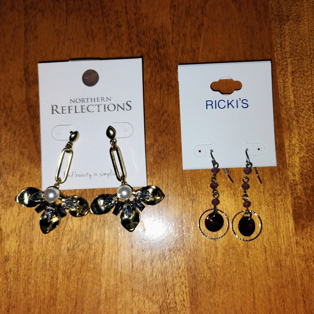 Northern Reflections Gold and Silver Earrings